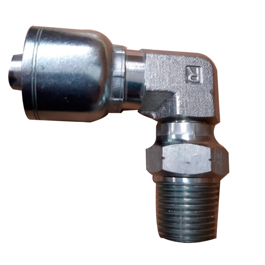 [T2340N-0808] MACHO NPT A 90° GIRATORIO P/2 TRENZAS