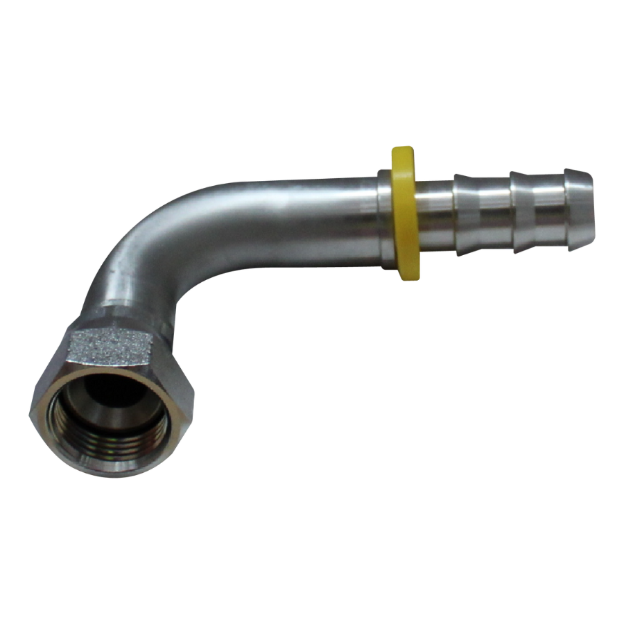 [IM829-1621] HEMBRA SAE PUSH LOCK EN CODO A 90º DE ACERO 16-16