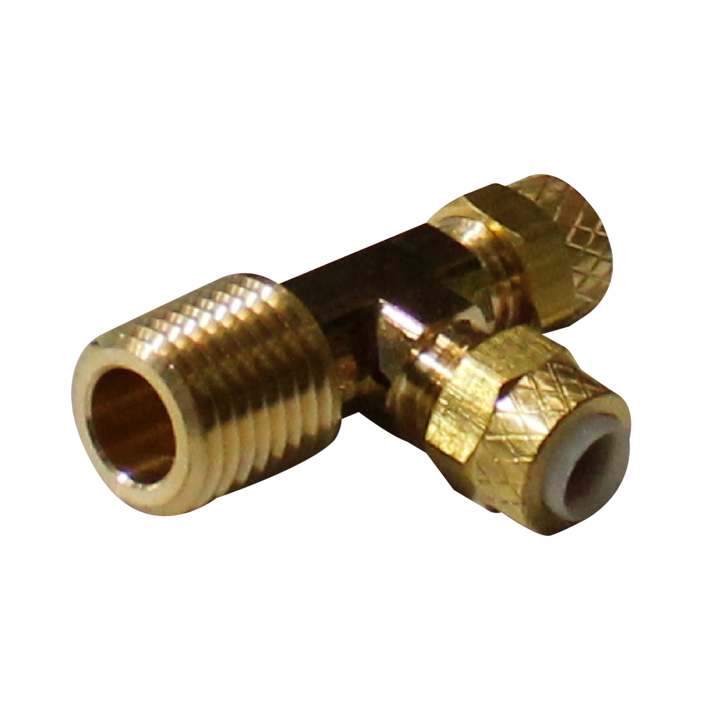 [R-271P-04-04] TEE UNION POLYFIT CON MACHO NPT LATERAL 1/4*1/4