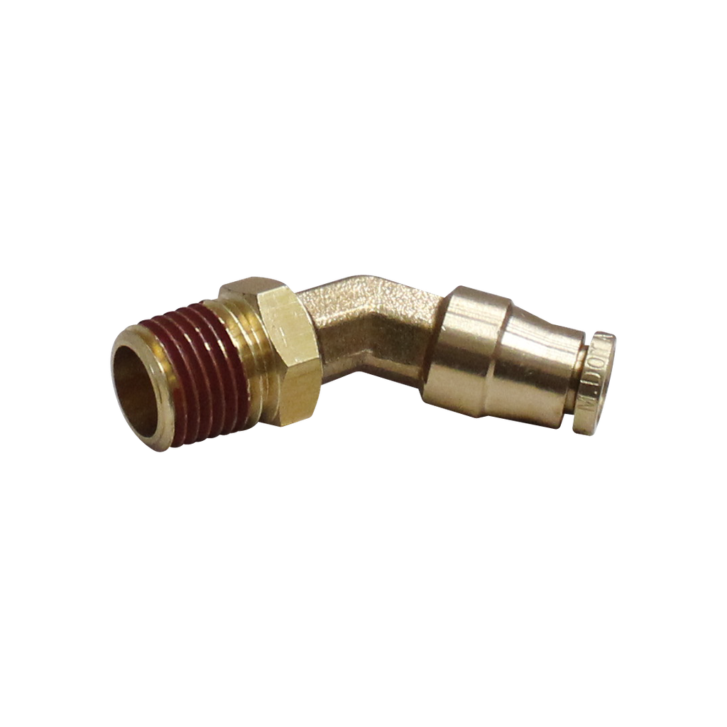 [RQ-XP54-04-04] CONECTOR MACHO CODO A 45° GIRATORIO PUSH IN 1/4 X 1/4