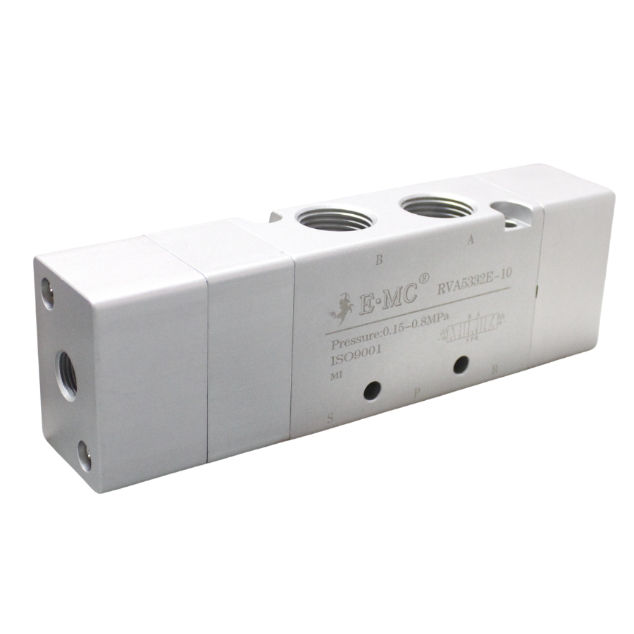 Válvula neumática, 5/2 biestable, 2 serie, retorno por resorte, puertos 3/8" BSP