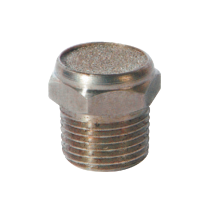 Silenciador plano Acero Inoxidable cuerda "NPT" 1/4"