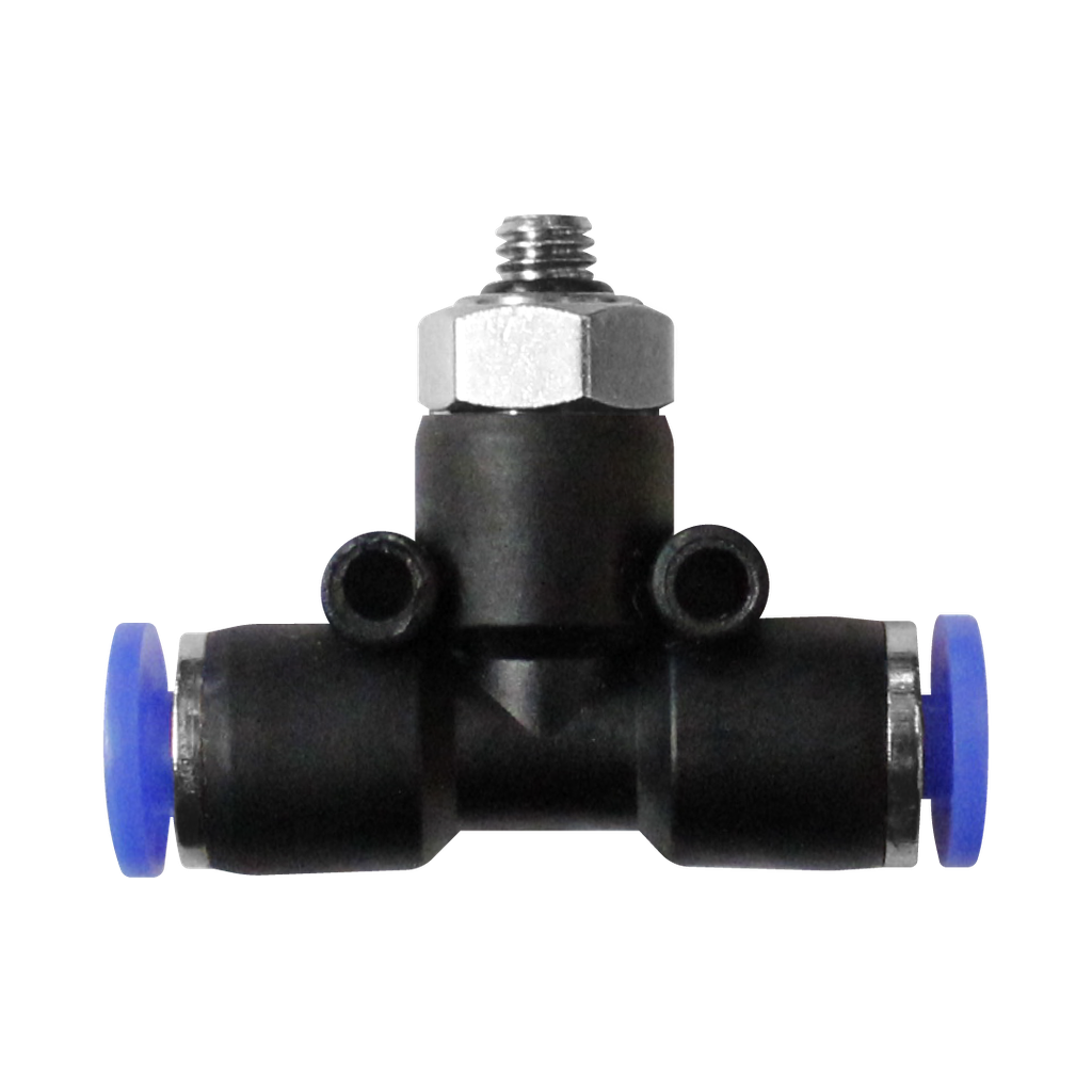 Conector rápido "T" manguera 4 MM cuerda central M5