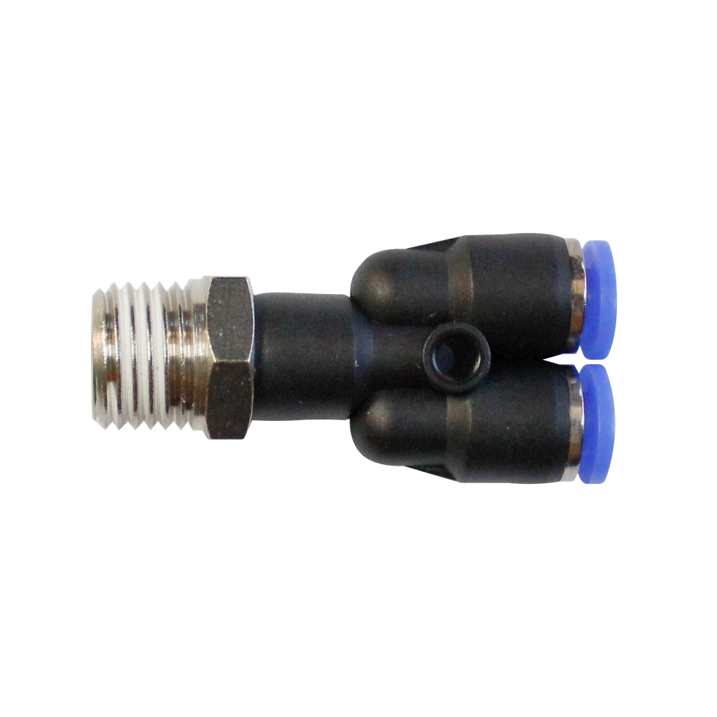 Conector rápido "Y" manguera 4 MM cuerda central M6