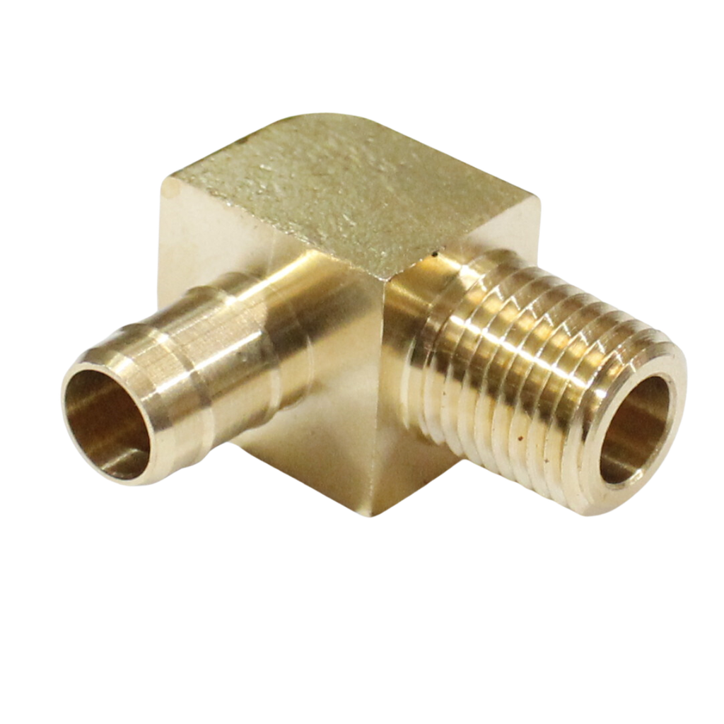 CODO MACHO ESPIGA PARA TUBING PLÁSTICO 1/4 X 1/16