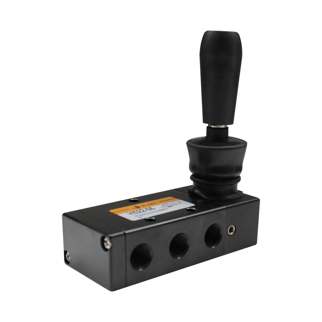 Válvula pulsadora accionamiento manual, 5/2, con enclave, tamaño 1, puertos 1/4" NPT