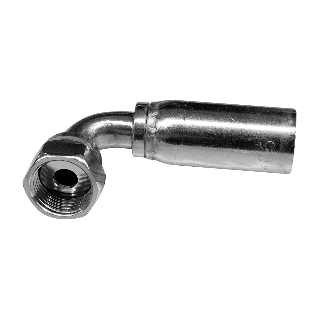 HEMBRA CARA PLANA CODO A 90° P/MANG. TERMOPLASTICA 6-8