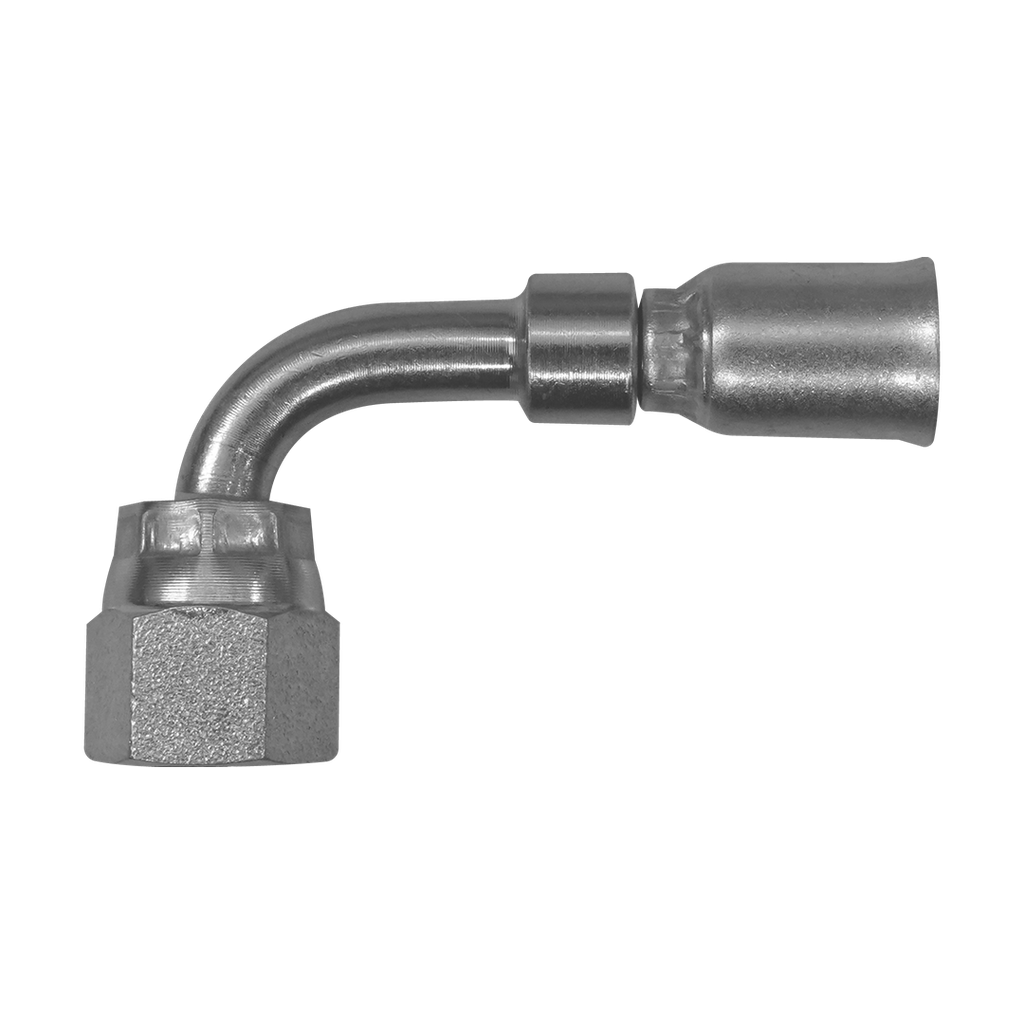 HEMBRA JIC CRIMPABLE UNA PIEZA CODO A 90° 8-8 P/MANG TEFLON