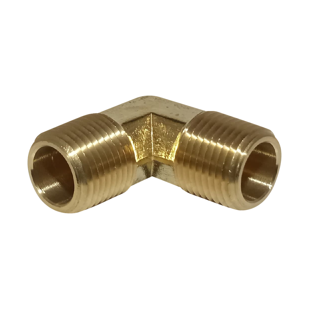 [R-N69-02-02] Codo a 90° Macho NPT a Macho NPT latón