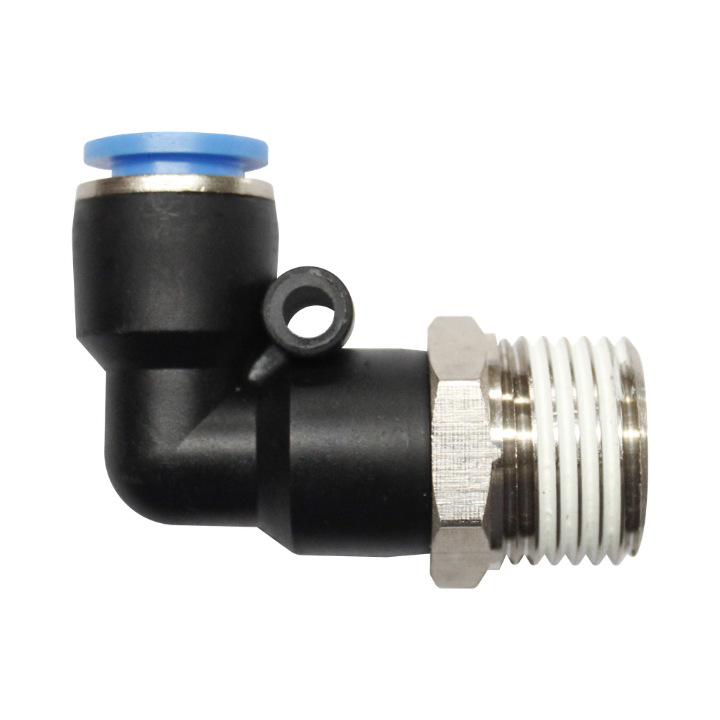 [PL041-8] Conector Rápido "L" rosca PT macho de 1/8 diámetro de manguera 4 MM