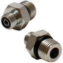 [FS-6400-06-04] Macho cara plana (ORFS) x Macho SAE O-ring Boss