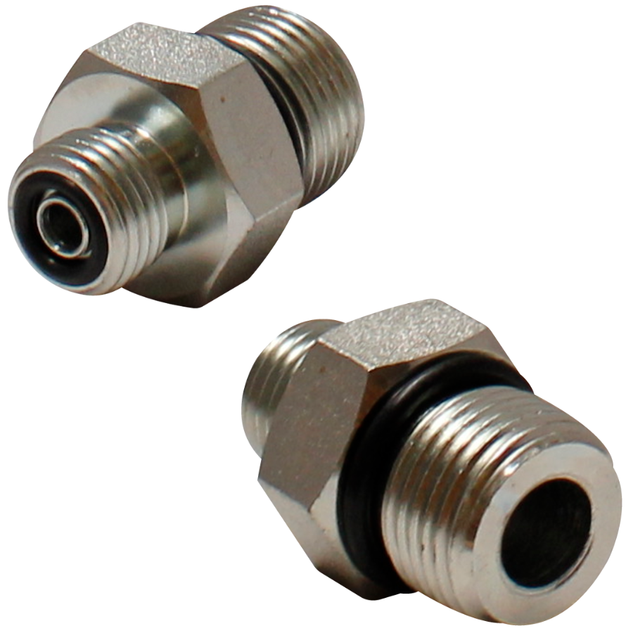 [FS-6400-04-08] Macho cara plana (ORFS) x Macho SAE O-ring Boss